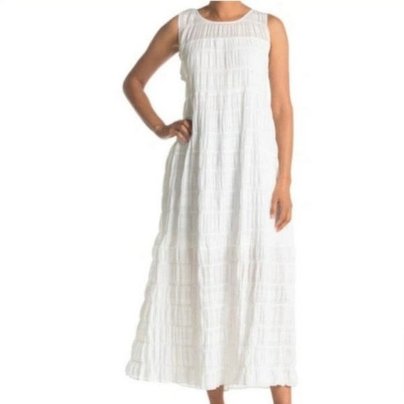 MAX STUDIO  Sleeveless Tiered Maxi Dress M - Picture 2 of 6